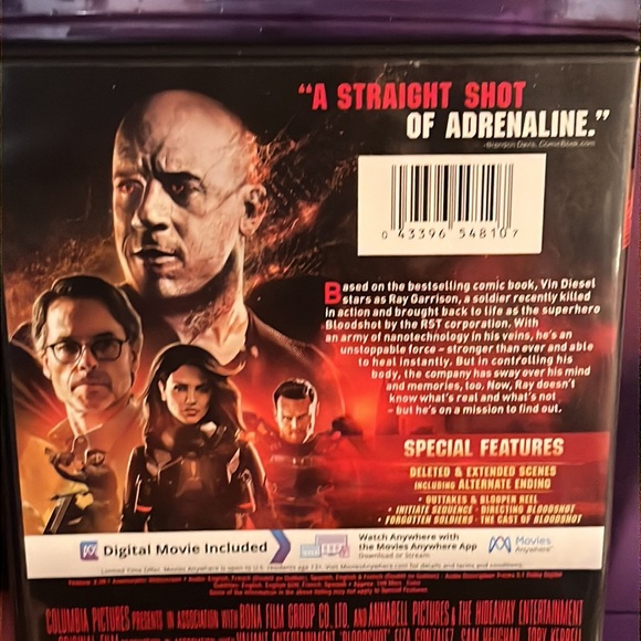 VIN DIESEL BLOODSHOT DVD MOVIE - Picture 2 of 2
